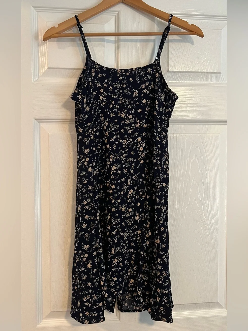 GAP Navy Floral Adjustable Strap Midi Dress